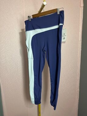 Nine West Navy and White Colorblock Leggings
